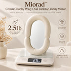Miorad™ Ivory Sculptural Loop Tabletop Mirror - image 5