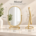 Miorad™ Gold Frame Oval Standing Vanity Mirror - image 2