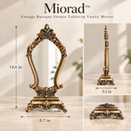 Miorad™ Antique Gold Ornate Tabletop Mirror - image 3
