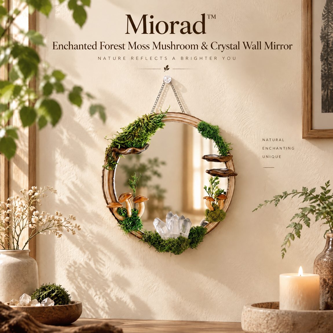 Miorad™ Gold Baroque Round Ornate Vanity Mirror photo 5
