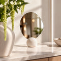 Miorad™ Ivory Swirl Sculptural Standing Mirror product image 1