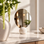 Miorad™ Ivory Swirl Sculptural Standing Mirror product image 1