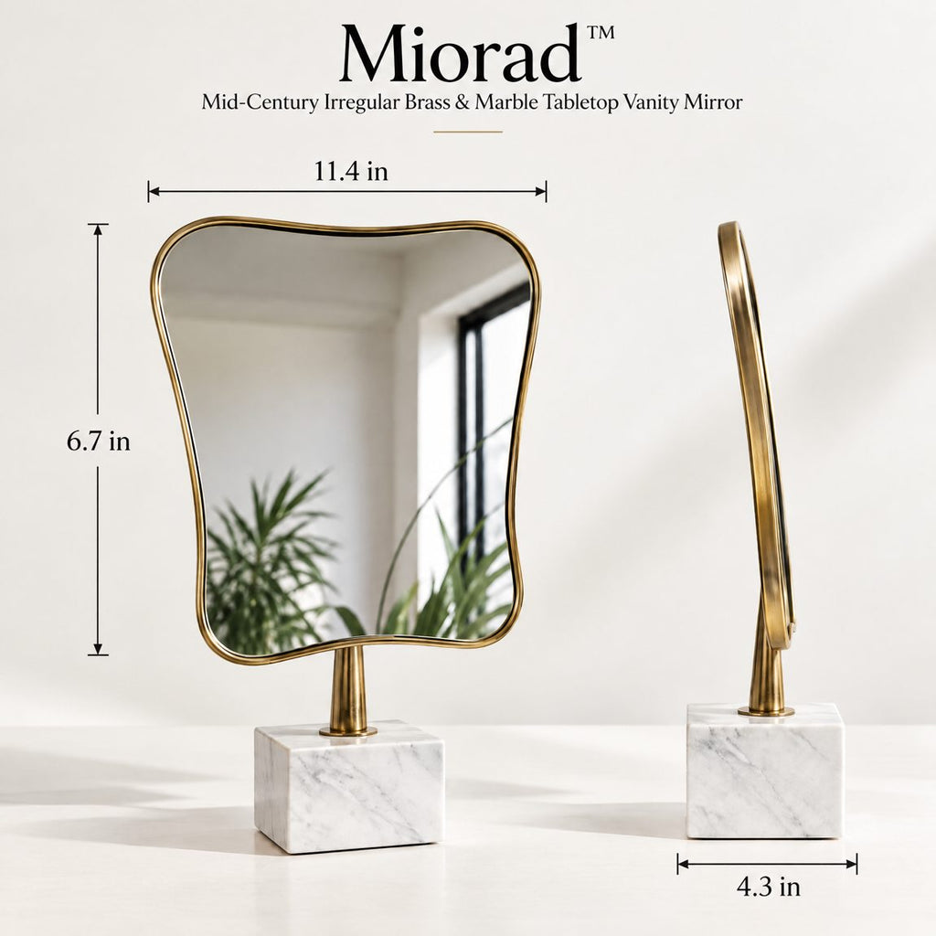 Miorad™ Silver Ornate Baroque Tabletop Mirror product image 4