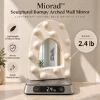 Miorad™ Sculptural Wavy White Standing Mirror photo 2