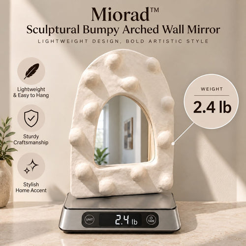 Miorad™ Sculptural Wavy White Standing Mirror photo 2