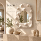 Miorad™ Sculptural Wavy White Standing Mirror photo 3
